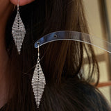 Italian Lace Beaded Tassel Earrings - S925 Sterling Silver 18K Gold Plated Dangle Drop Earrings - floysun