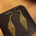 Italian Lace Beaded Tassel Earrings - S925 Sterling Silver 18K Gold Plated Dangle Drop Earrings - floysun