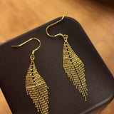 Italian Lace Beaded Tassel Earrings - S925 Sterling Silver 18K Gold Plated Dangle Drop Earrings - floysun