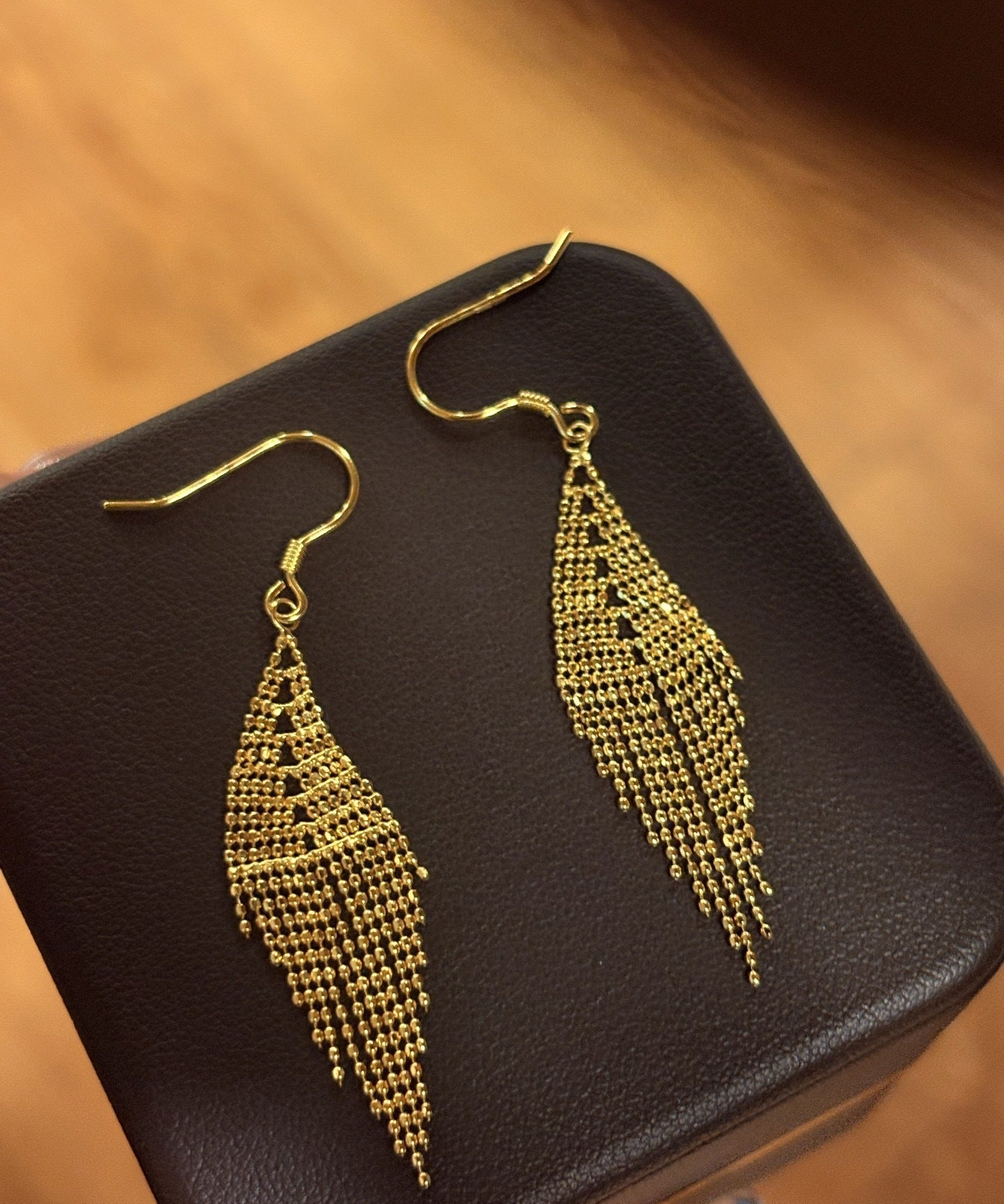Italian Lace Beaded Tassel Earrings - S925 Sterling Silver 18K Gold Plated Dangle Drop Earrings - floysun