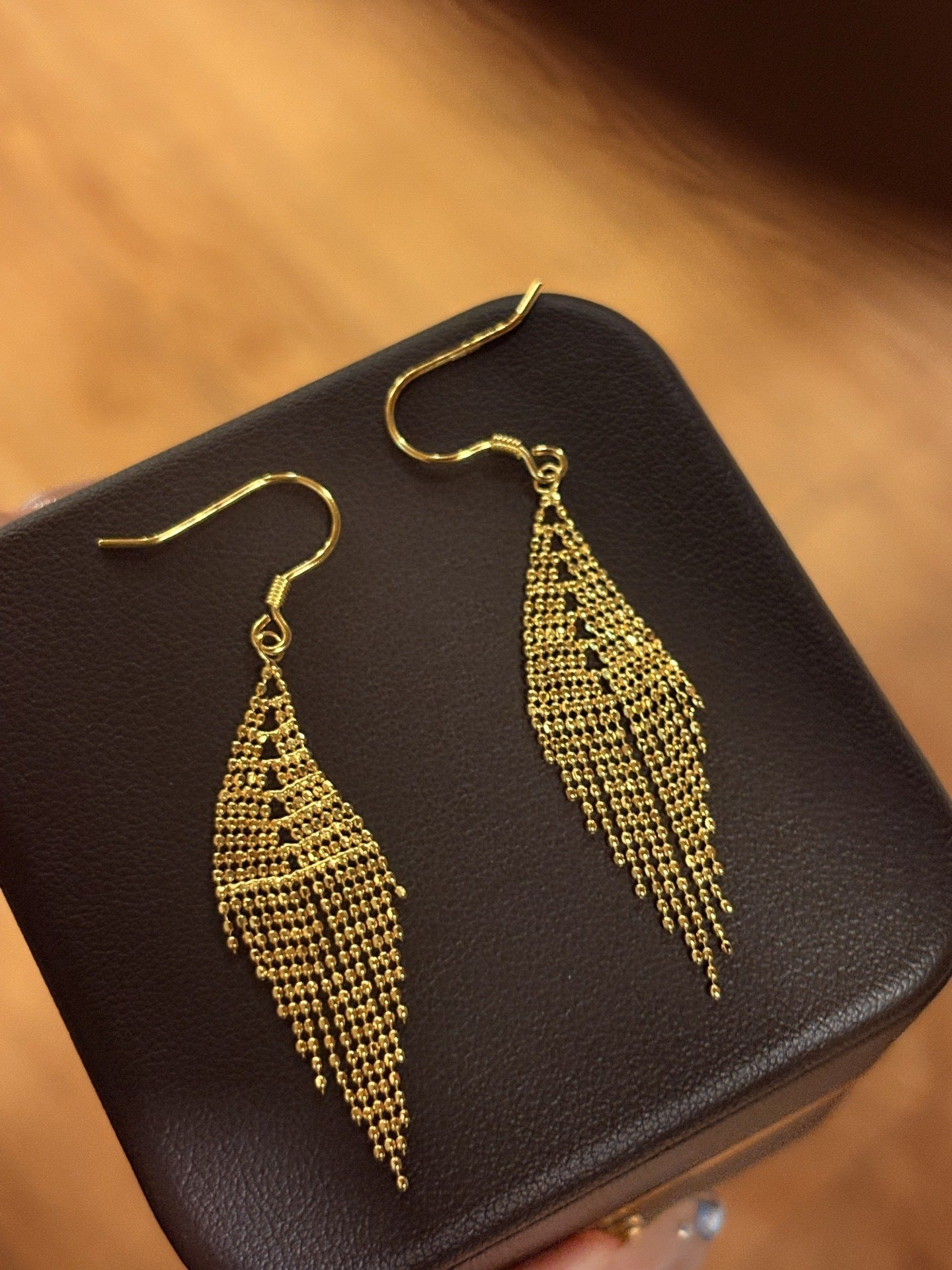 Italian Lace Beaded Tassel Earrings - S925 Sterling Silver 18K Gold Plated Dangle Drop Earrings - floysun