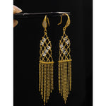 Italian Lace Crystal Tassel Earrings - Chandelier Drop Earrings - floysun