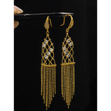 Italian Lace Crystal Tassel Earrings - Chandelier Drop Earrings - floysun