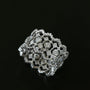 Italian Lace - Inspired 925 Silver Wide Band Ring - Silver - floysun