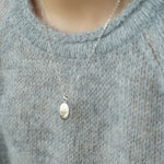 Italian Style Brushed Oval Star Necklace - floysun