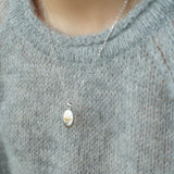 Italian Style Brushed Oval Star Necklace - floysun