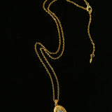 Italian Style Brushed Oval Star Necklace - floysun