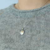Italian Style Brushed Oval Star Necklace - floysun