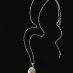 Italian Style Brushed Oval Star Necklace - floysun