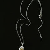 Italian Style Brushed Oval Star Necklace - floysun