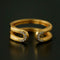 Italian Vintage Brushed Gold Open Ring - floysun