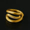 Italian Vintage Brushed Gold Open Ring - floysun