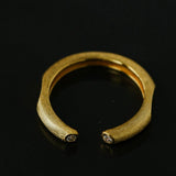 Italian Vintage Brushed Gold Open Ring - floysun