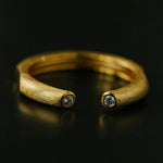 Italian Vintage Brushed Gold Open Ring - floysun