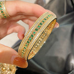 Italian Vintage Emerald Lace Wide Bangle - floysun