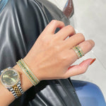 Italian Vintage Emerald Lace Wide Bangle - floysun