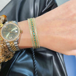 Italian Vintage Emerald Lace Wide Bangle - floysun