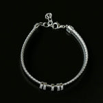 Italian Vintage - Inspired 925 Silver Brushed Flex Bracelet - floysun