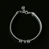 Italian Vintage - Inspired 925 Silver Brushed Flex Bracelet - floysun