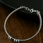 Italian Vintage - Inspired 925 Silver Brushed Flex Bracelet - floysun