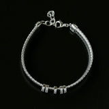 Italian Vintage - Inspired 925 Silver Brushed Flex Bracelet - floysun
