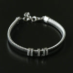 Italian Vintage - Inspired 925 Silver Brushed Flex Bracelet - floysun