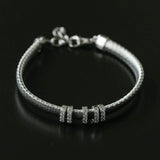 Italian Vintage - Inspired 925 Silver Brushed Flex Bracelet - floysun