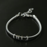 Italian Vintage - Inspired 925 Silver Brushed Flex Bracelet - floysun