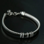 Italian Vintage - Inspired 925 Silver Brushed Flex Bracelet - floysun