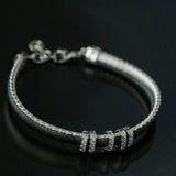 Italian Vintage - Inspired 925 Silver Brushed Flex Bracelet - floysun