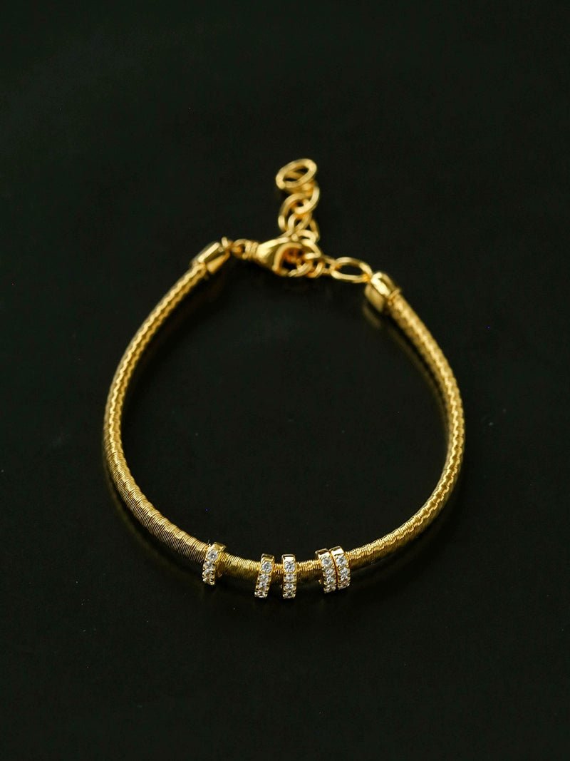 Italian Vintage - Inspired 925 Silver Brushed Flex Bracelet - floysun