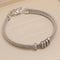 Italian Vintage - Inspired 925 Silver Brushed Flex Bracelet - floysun