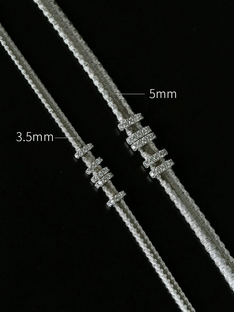 Italian Vintage - Inspired 925 Silver Brushed Flex Bracelet - floysun