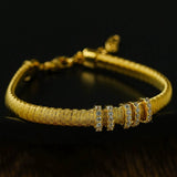 Italian Vintage - Inspired 925 Silver Brushed Flex Bracelet - floysun