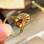 Italian Vintage Marquise Red Ruby Ring - floysun