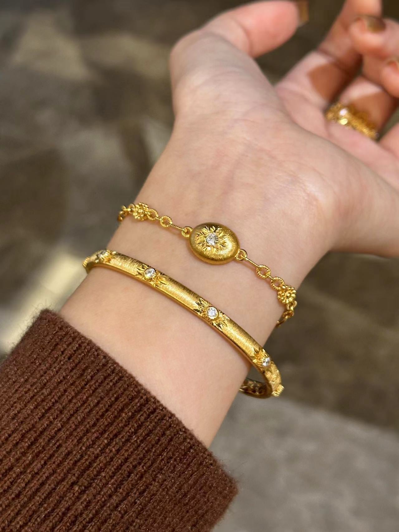Italian Vintage Star of David Matte Bracelet - floysun