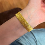 Italian Wide - Band Shimmering Silver - Thread Bracelet — Premium Light Luxury Bracelet - floysun
