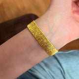 Italian Wide - Band Shimmering Silver - Thread Bracelet — Premium Light Luxury Bracelet - floysun
