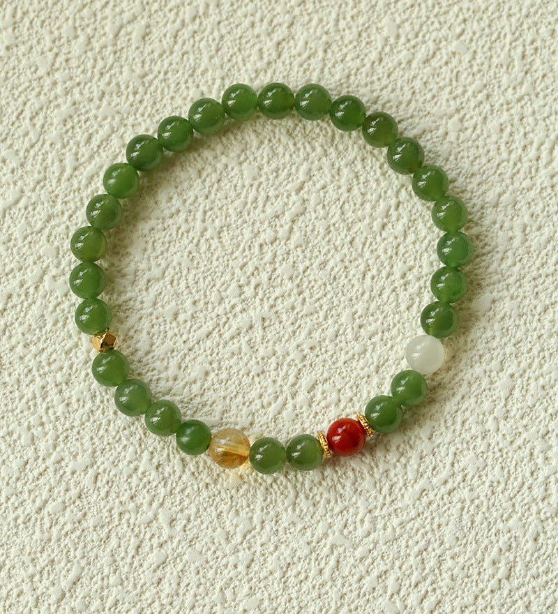 Jade Harmony Bracelet – Wood & Fire Balance - floysun
