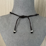 Japanese 925 Silver Obsidian Necklace - floysun