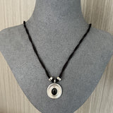 Japanese 925 Silver Obsidian Necklace - floysun
