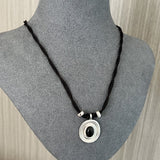 Japanese 925 Silver Obsidian Necklace - floysun