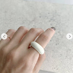 Japanese Minimal Enamel Slim Band Ring | Versatile Layering Style - floysun