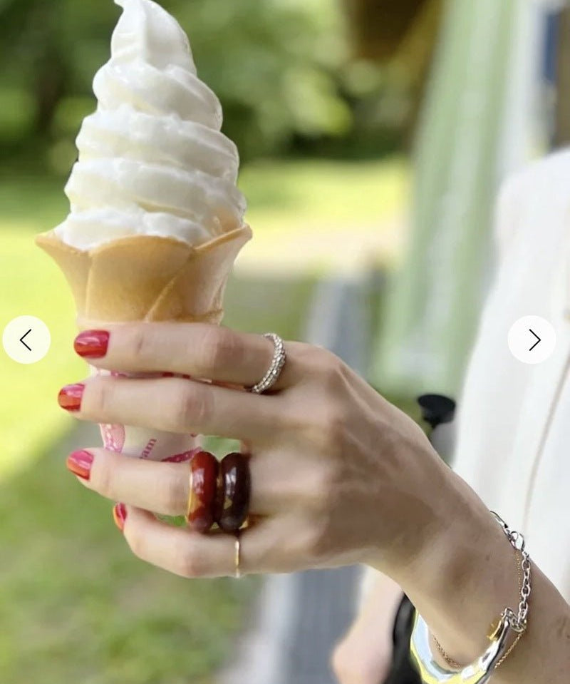 Japanese Minimal Enamel Slim Band Ring | Versatile Layering Style - floysun