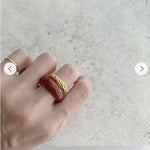 Japanese Minimal Enamel Slim Band Ring | Versatile Layering Style - floysun