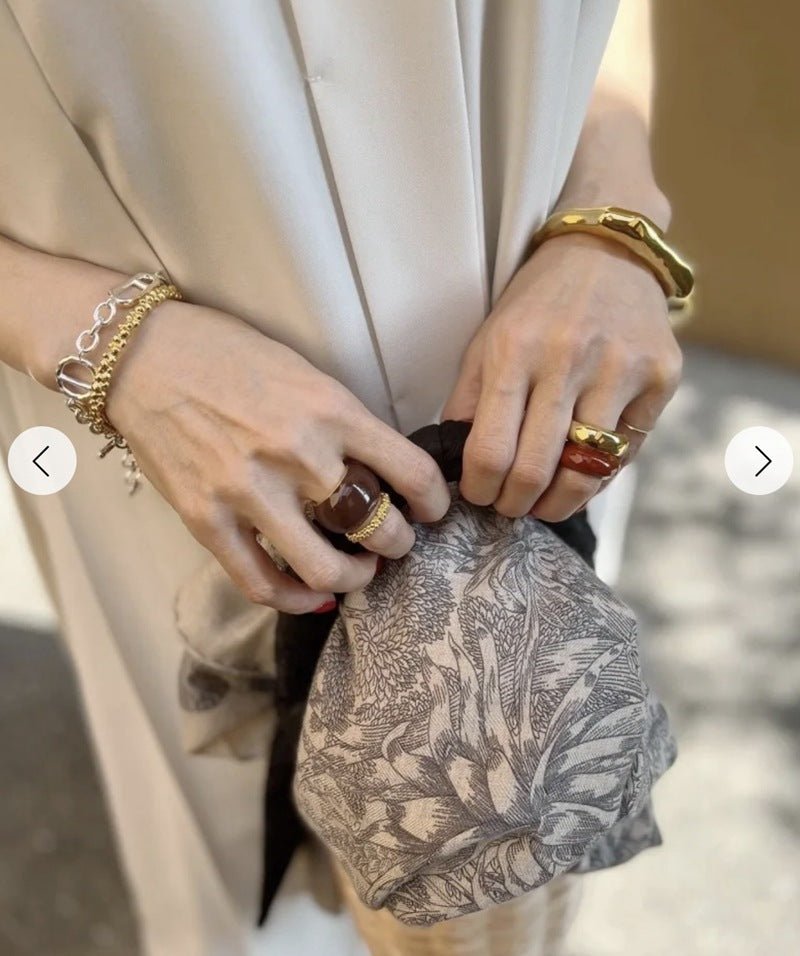 Japanese Minimal Enamel Wide Band Ring | Versatile Layering Style - floysun