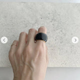 Japanese Minimal Enamel Wide Band Ring | Versatile Layering Style - floysun