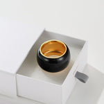 Japanese Minimal Enamel Wide Band Ring | Versatile Layering Style - floysun