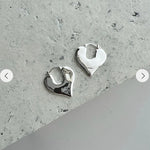 Japanese Minimalist Polished Heart Earrings - floysun