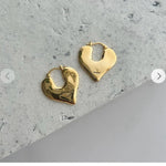 Japanese Minimalist Polished Heart Earrings - floysun